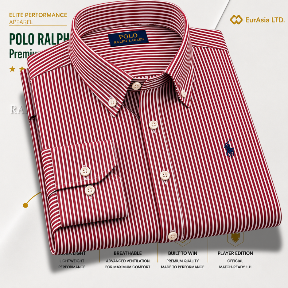 Custom Fit Striped Stretch Poplin Shirt (Colour: Wine White)